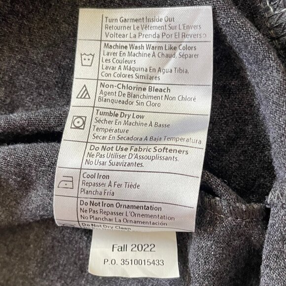 Carhartt Men's Loose Fit Long Sleeve Gray T-SHIRT Large Logo - Picture 8 of 8